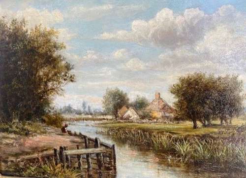 A late 19th century oil painting