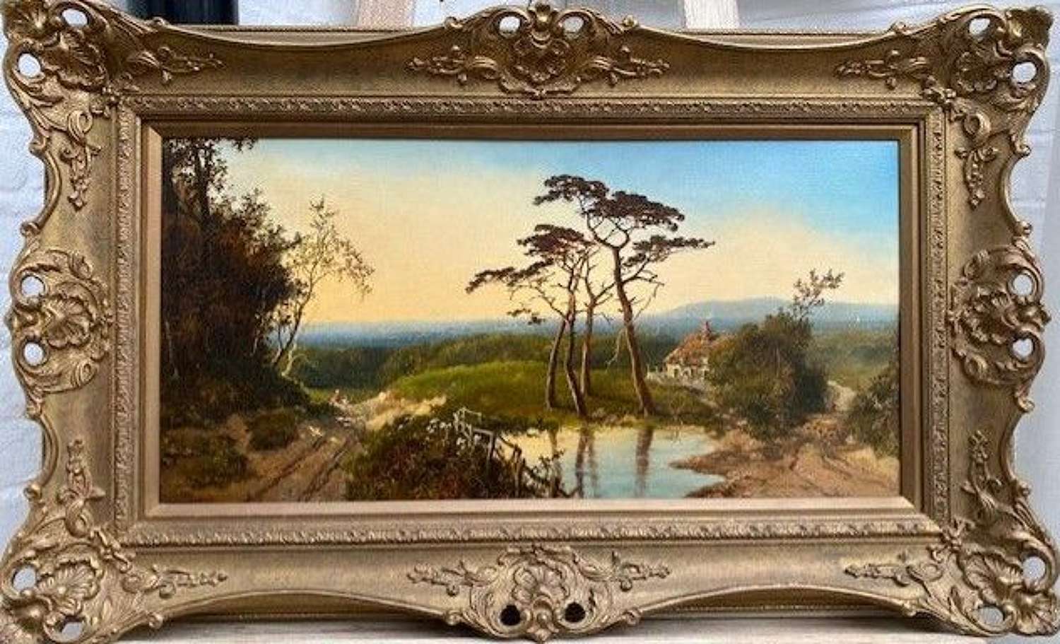 A pair of circa 1900 oil paintings on canvas.
