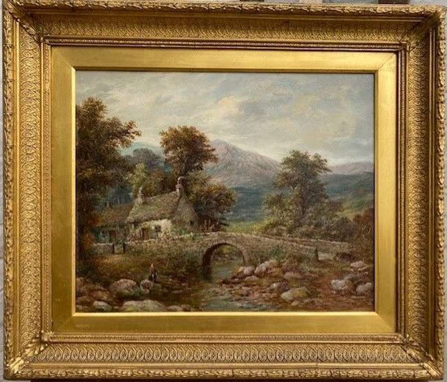 A late 19th century oil painting on canvas