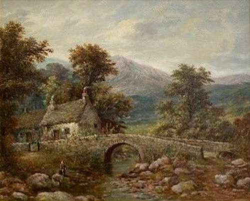 A late 19th century oil painting on canvas