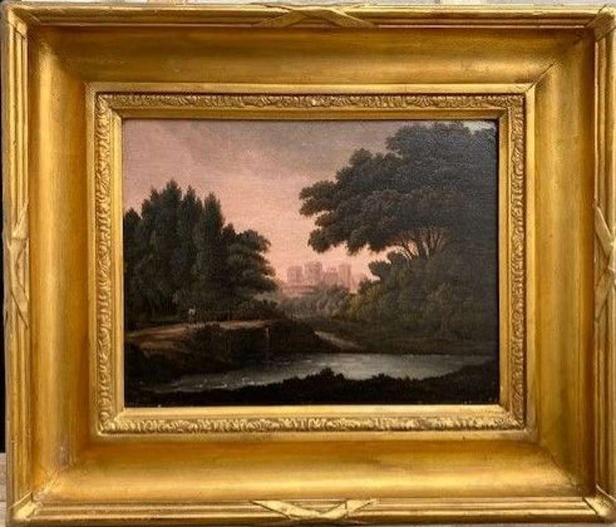 A mid 19th century oil painting on panel.