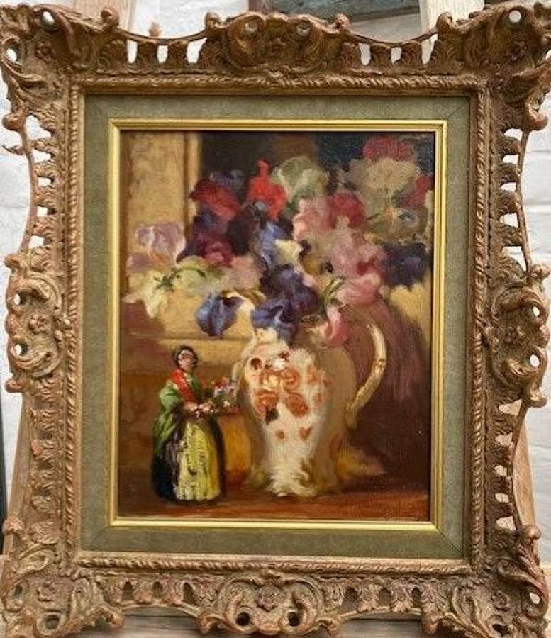 An early 20th century oil painting on canvas
