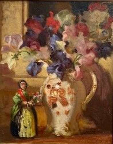 An early 20th century oil painting on canvas