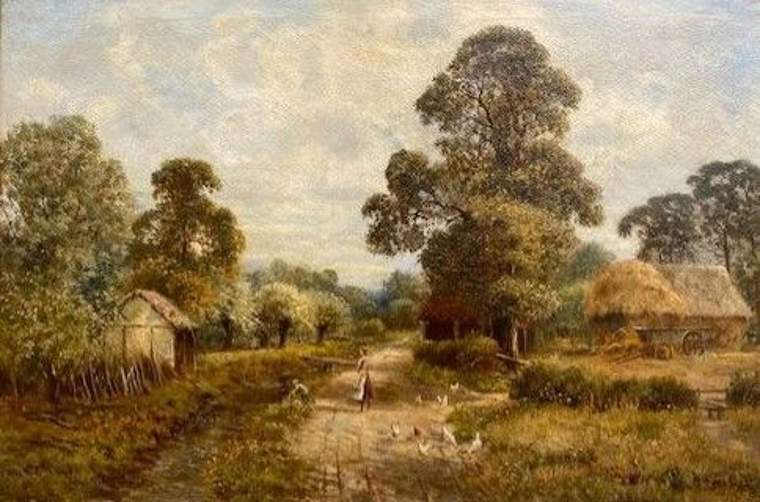An early 20th century oil painting on canvas.