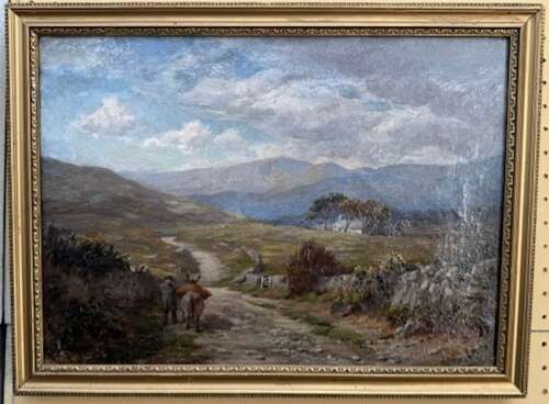 Man and Donkey on a Country Path