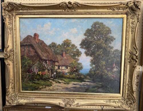 Early 20th century oil painting on canvas