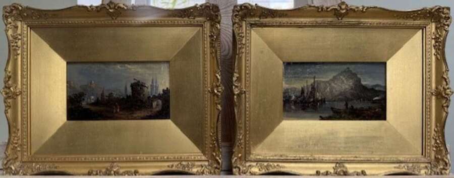 Pair of 19th century finely painted oil paintings on panels