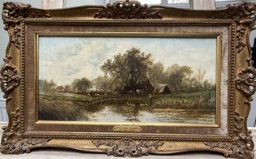 Late 19th century oil painting on canvas