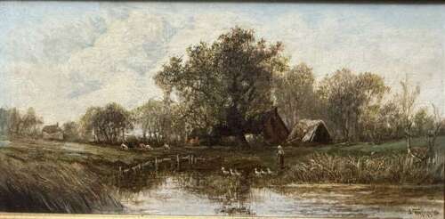Late 19th century oil painting on canvas