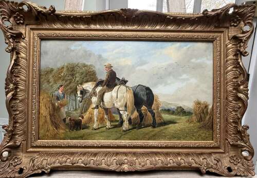 Cart Horses Home from Harvesting