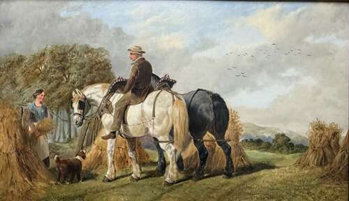 Cart Horses Home from Harvesting